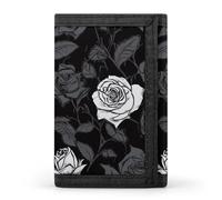 YHNNH Rose Gothic Trifold Wallet Polyester Casual Wallets Portable Stylish Coin Purse for Men And Women