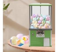 YHNNH, Rotatable Four Compartments Square Candy Vending Machine for Game Stores and Retail Stores Vintage Style,White(Green)