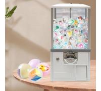 YHNNH, Rotatable Four Compartments Square Candy Vending Machine for Game Stores and Retail Stores Vintage Style,White(White)