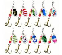 YHNNH Rotating Sequins 6cm3g, Multiple Pattern Composite Rotating Sequins, Three Hooks, Willow Leaf Sequins, Luya Bait Wholesale