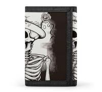 YHNNH Skeleton Chef Trifold Wallet Polyester Casual Wallets Portable Stylish Coin Purse for Men And Women