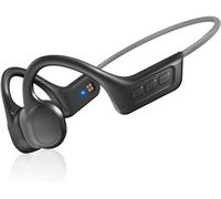 YHNNH Sport Bone Conduction Headphones for Running Cycling Gym Hiking Workout - IPX7 Waterproof Bluetooth 5.3 (Gray)