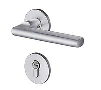 YHNNH Square Dummy Door Lever Handle - Non-Turning Pull Lever Set for French Doors and Closets - Stainless Steel Finish(ModelF)