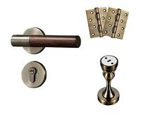 YHNNH Square Dummy Door Lever Handle - Non-Turning Single Side Pull for Closets & French Doors - Silent Split Door Lock(ModelB)