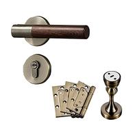 YHNNH Square Dummy Door Lever Handle - Non-Turning Single Side Pull for Closets & French Doors - Silent Split Door Lock(ModelD)