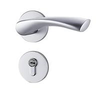 YHNNH Stainless Steel Door Lever Handle - Square Dummy Non-Turning Single Side Pull for Closets & French Doors(ModelE)