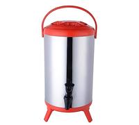 YHNNH, Stainless Steel Insulated Beverage Dispenser, Warm Beverage Dispensers for Tea and Espresso, Insulated Or Refrigerated Milk Tea Buckets with Taps(D,8L)