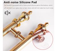 YHNNH, Stainless Steel Round Main Bar/Large Both Sides Grab Pulls with Screws,0.6m/0.8m/1m/1.2m/1.5m,Solid Core Door/Barn Door/Wood Gate/Front Door(Yellow,Length80CM)