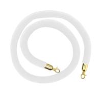YHNNH, Stanchion Rope/Crowd Control Ropes, Hanging VIP Queue Barrier Rope, with Hooks, for Party Movie Theaters/(White,1.5M/59Inch/5Ft)