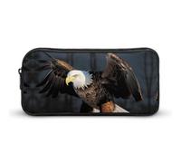 YHNNH Stylish Large Pencil Case 3D Bald Eagle Printed, Big Capacity Pencil Pouch Stationery Pen Bag, Storage High Capacity Bag Pouch Holder Box Organizer, Marker Pen Case for Women & Men