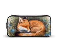 YHNNH Stylish Large Pencil Case A Sleeping Fox Printed, Big Capacity Pencil Pouch Stationery Pen Bag, Storage High Capacity Bag Pouch Holder Box Organizer, Marker Pen Case for Women & Men