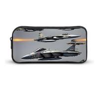 YHNNH Stylish Large Pencil Case Aircraft Fighter Jets Printed, Big Capacity Pencil Pouch Stationery Pen Bag, Storage High Capacity Bag Pouch Holder Box Organizer, Marker Pen Case for Women & Men