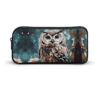 YHNNH Stylish Large Pencil Case Animal Cute Owl Printed, Big Capacity Pencil Pouch Stationery Pen Bag, Storage High Capacity Bag Pouch Holder Box Organizer, Marker Pen Case for Women & Men