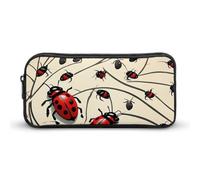 YHNNH Stylish Large Pencil Case Art Ladybug Printed, Big Capacity Pencil Pouch Stationery Pen Bag, Storage High Capacity Bag Pouch Holder Box Organizer, Marker Pen Case for Women & Men