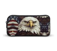 YHNNH Stylish Large Pencil Case Bald Eagle Printed, Big Capacity Pencil Pouch Stationery Pen Bag, Storage High Capacity Bag Pouch Holder Box Organizer, Marker Pen Case for Women & Men