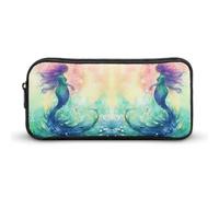 YHNNH Stylish Large Pencil Case Beautiful Mermaid Tail Printed, Big Capacity Pencil Pouch Stationery Pen Bag, Storage High Capacity Bag Pouch Holder Box Organizer, Marker Pen Case for Women & Men