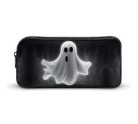 YHNNH Stylish Large Pencil Case Black And Halloween Ghost Printed, Big Capacity Pencil Pouch Stationery Pen Bag, Storage High Capacity Bag Pouch Holder Box Organizer, Marker Pen Case for Women & Men