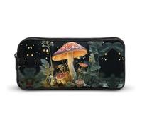 YHNNH Stylish Large Pencil Case Butterfly Mushroom Printed, Big Capacity Pencil Pouch Stationery Pen Bag, Storage High Capacity Bag Pouch Holder Box Organizer, Marker Pen Case for Women & Men