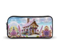 YHNNH Stylish Large Pencil Case Candy House Printed, Big Capacity Pencil Pouch Stationery Pen Bag, Storage High Capacity Bag Pouch Holder Box Organizer, Marker Pen Case for Women & Men