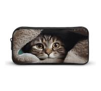YHNNH Stylish Large Pencil Case Cat Under Blanket Printed, Big Capacity Pencil Pouch Stationery Pen Bag, Storage High Capacity Bag Pouch Holder Box Organizer, Marker Pen Case for Women & Men