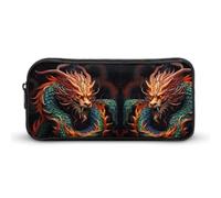 YHNNH Stylish Large Pencil Case Chinese Dragon Printed, Big Capacity Pencil Pouch Stationery Pen Bag, Storage High Capacity Bag Pouch Holder Box Organizer, Marker Pen Case for Women & Men