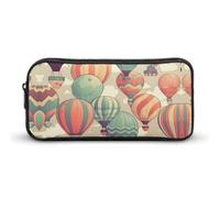 YHNNH Stylish Large Pencil Case Colorful Hot Air Balloon Printed, Big Capacity Pencil Pouch Stationery Pen Bag, Storage High Capacity Bag Pouch Holder Box Organizer, Marker Pen Case for Women & Men