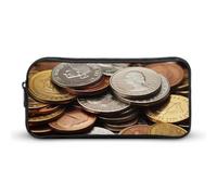 YHNNH Stylish Large Pencil Case Currency Coin Printed, Big Capacity Pencil Pouch Stationery Pen Bag, Storage High Capacity Bag Pouch Holder Box Organizer, Marker Pen Case for Women & Men