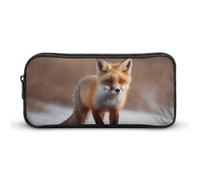 YHNNH Stylish Large Pencil Case Cute Fox Printed, Big Capacity Pencil Pouch Stationery Pen Bag, Storage High Capacity Bag Pouch Holder Box Organizer, Marker Pen Case for Women & Men