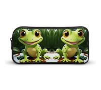 YHNNH Stylish Large Pencil Case Cute Frog Printed, Big Capacity Pencil Pouch Stationery Pen Bag, Storage High Capacity Bag Pouch Holder Box Organizer, Marker Pen Case for Women & Men