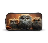 YHNNH Stylish Large Pencil Case Cute Owl Printed, Big Capacity Pencil Pouch Stationery Pen Bag, Storage High Capacity Bag Pouch Holder Box Organizer, Marker Pen Case for Women & Men