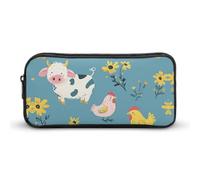 YHNNH Stylish Large Pencil Case Farm Animal Pattern Printed, Big Capacity Pencil Pouch Stationery Pen Bag, Storage High Capacity Bag Pouch Holder Box Organizer, Marker Pen Case for Women & Men
