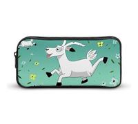 YHNNH Stylish Large Pencil Case Goat Frolic Printed, Big Capacity Pencil Pouch Stationery Pen Bag, Storage High Capacity Bag Pouch Holder Box Organizer, Marker Pen Case for Women & Men