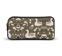 YHNNH Stylish Large Pencil Case Goose And Flowers Printed, Big Capacity Pencil Pouch Stationery Pen Bag, Storage High Capacity Bag Pouch Holder Box Organizer, Marker Pen Case for Women & Men
