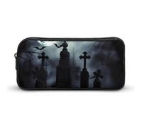 YHNNH Stylish Large Pencil Case Gothic Happy Halloween Printed, Big Capacity Pencil Pouch Stationery Pen Bag, Storage High Capacity Bag Pouch Holder Box Organizer, Marker Pen Case for Women & Men
