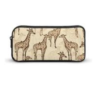 YHNNH Stylish Large Pencil Case Hand Drawn Giraffes Printed, Big Capacity Pencil Pouch Stationery Pen Bag, Storage High Capacity Bag Pouch Holder Box Organizer, Marker Pen Case for Women & Men