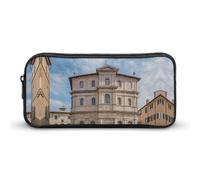 YHNNH Stylish Large Pencil Case Italian Small Town Printed, Big Capacity Pencil Pouch Stationery Pen Bag, Storage High Capacity Bag Pouch Holder Box Organizer, Marker Pen Case for Women & Men