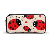 YHNNH Stylish Large Pencil Case Ladybug Printed, Big Capacity Pencil Pouch Stationery Pen Bag, Storage High Capacity Bag Pouch Holder Box Organizer, Marker Pen Case for Women & Men