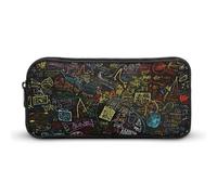 YHNNH Stylish Large Pencil Case Math Formula Printed, Big Capacity Pencil Pouch Stationery Pen Bag, Storage High Capacity Bag Pouch Holder Box Organizer, Marker Pen Case for Women & Men
