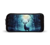 YHNNH Stylish Large Pencil Case Moonlight Deer Printed, Big Capacity Pencil Pouch Stationery Pen Bag, Storage High Capacity Bag Pouch Holder Box Organizer, Marker Pen Case for Women & Men