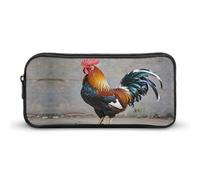 YHNNH Stylish Large Pencil Case Rooster Printed, Big Capacity Pencil Pouch Stationery Pen Bag, Storage High Capacity Bag Pouch Holder Box Organizer, Marker Pen Case for Women & Men