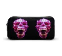 YHNNH Stylish Large Pencil Case Skull Open Mouth Printed, Big Capacity Pencil Pouch Stationery Pen Bag, Storage High Capacity Bag Pouch Holder Box Organizer, Marker Pen Case for Women & Men