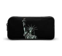 YHNNH Stylish Large Pencil Case Statue of Liberty Pattern Printed, Big Capacity Pencil Pouch Stationery Pen Bag, Storage High Capacity Bag Pouch Holder Box Organizer, Marker Pen Case for Women & Men