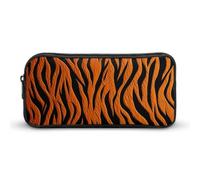 YHNNH Stylish Large Pencil Case Tiger Stripes Orange Printed, Big Capacity Pencil Pouch Stationery Pen Bag, Storage High Capacity Bag Pouch Holder Box Organizer, Marker Pen Case for Women & Men