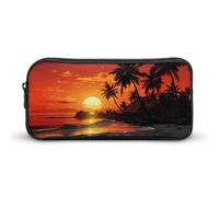 YHNNH Stylish Large Pencil Case Tropical Sunset Printed, Big Capacity Pencil Pouch Stationery Pen Bag, Storage High Capacity Bag Pouch Holder Box Organizer, Marker Pen Case for Women & Men