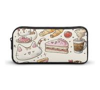 YHNNH Stylish Large Pencil Case Various Pastry Patterns Printed, Big Capacity Pencil Pouch Stationery Pen Bag, Storage High Capacity Bag Pouch Holder Box Organizer, Marker Pen Case for Women & Men