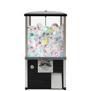 YHNNH, Translucent Gumball Machine, Vintage Candy Vending Dispenser, Coin-Operated Candy Dispenser Vending Machine And Piggy Bank,Red(Black)
