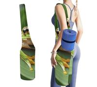 YHNNH Tree Frog Baby Yoga Mat Bag Yoga Backpack Multi Pocket Exercise Yoga Mat Carrier Multi-Functional Storage Bag for Pilates Beach Travel And Everyday Use