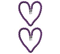 YHNNH, Twisted Rope Barrier, Bank Lobby Crowd Queue Divider Ropes for Concerts Theater VIP Stanchion, Hemp Braided Rope(Purple,2M/6.5Ft)