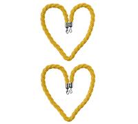 YHNNH, Twisted Rope Barrier, Bank Lobby Crowd Queue Divider Ropes for Concerts Theater VIP Stanchion, Hemp Braided Rope(Gold,2M/6.5Ft)