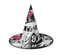 YHNNH Vintage Silhouette Car Halloween Witcher Hat, Halloween Witcher Party Costume Accessories